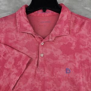 B. Draddy Polo Shirt Mens Large Pink Camo‎ Short Sleeve Pima Cotton Golf Top